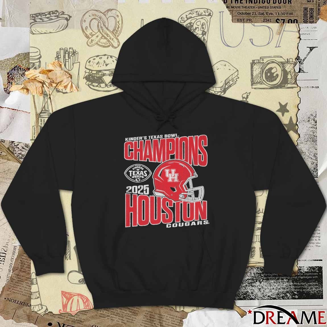 2025 University of Houston Cougars Football Texas Bowl Champions Vintage t-shirt