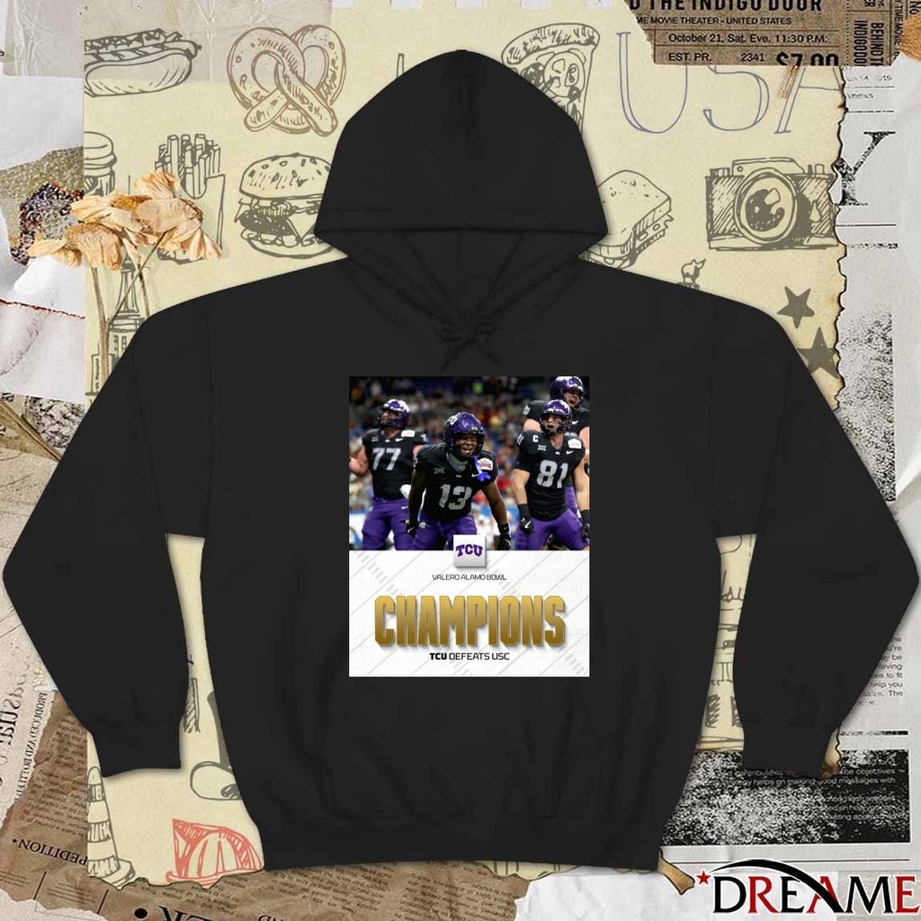 2025 Valero Alamo Bowl TCU defeats USC Champions Poster t-shirt