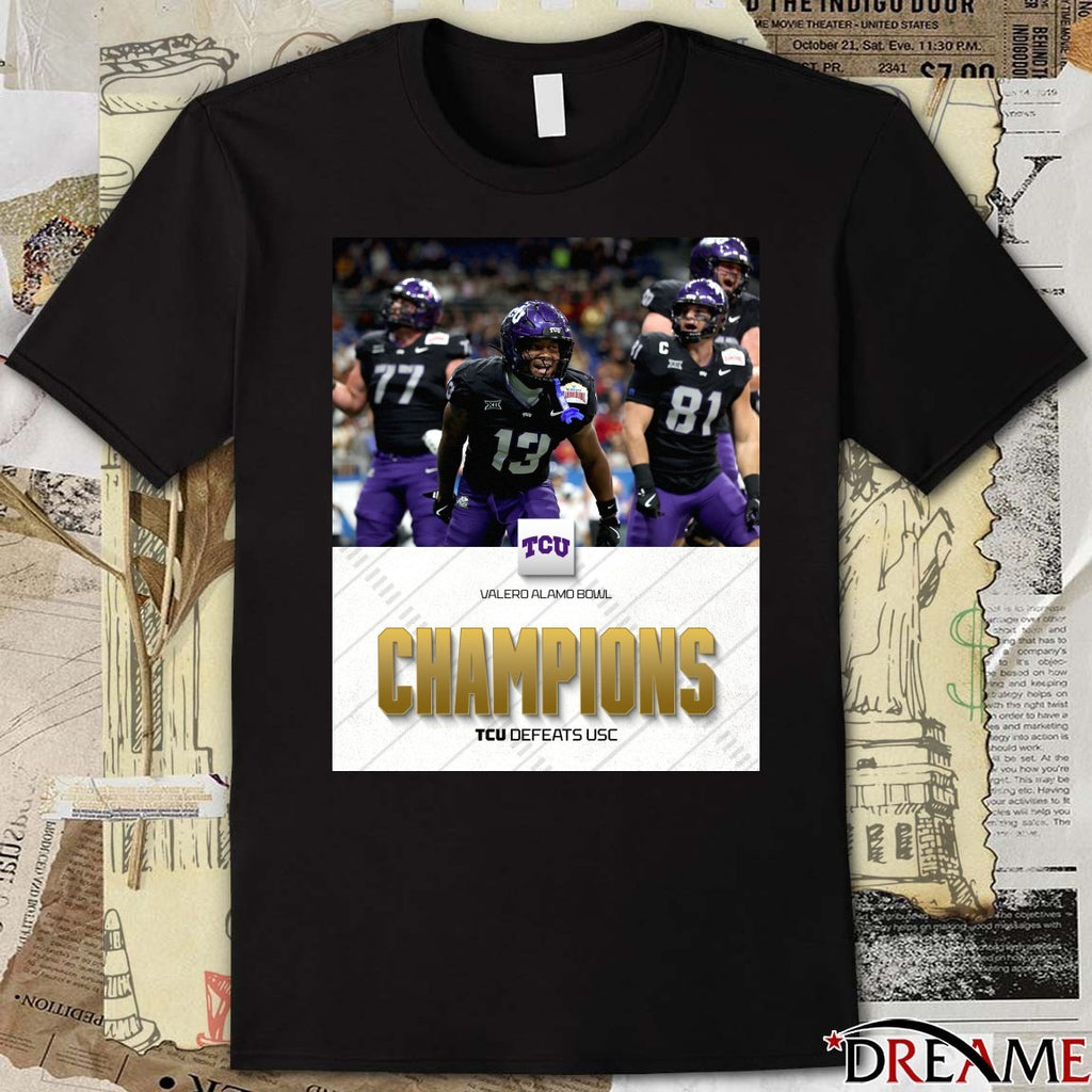 2025 Valero Alamo Bowl TCU defeats USC Champions Poster t-shirt
