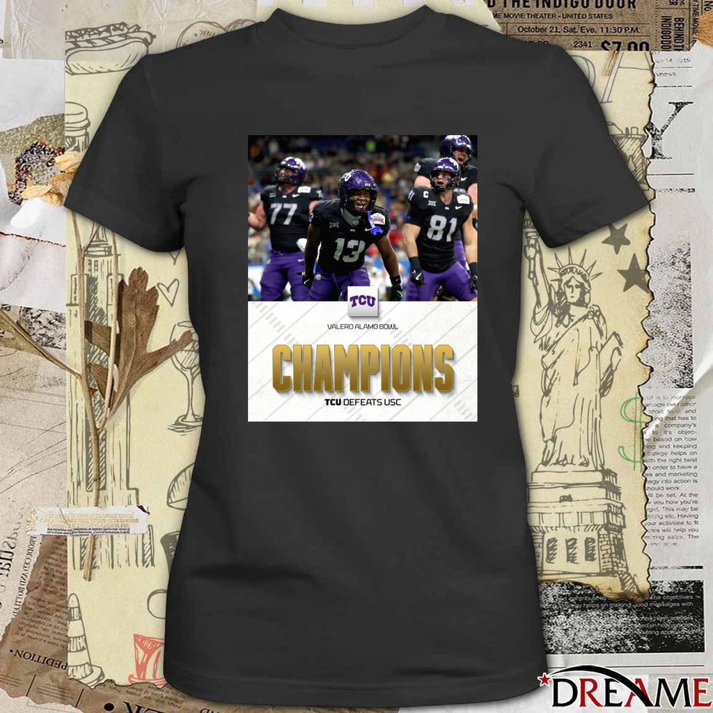 2025 Valero Alamo Bowl TCU defeats USC Champions Poster t-shirt