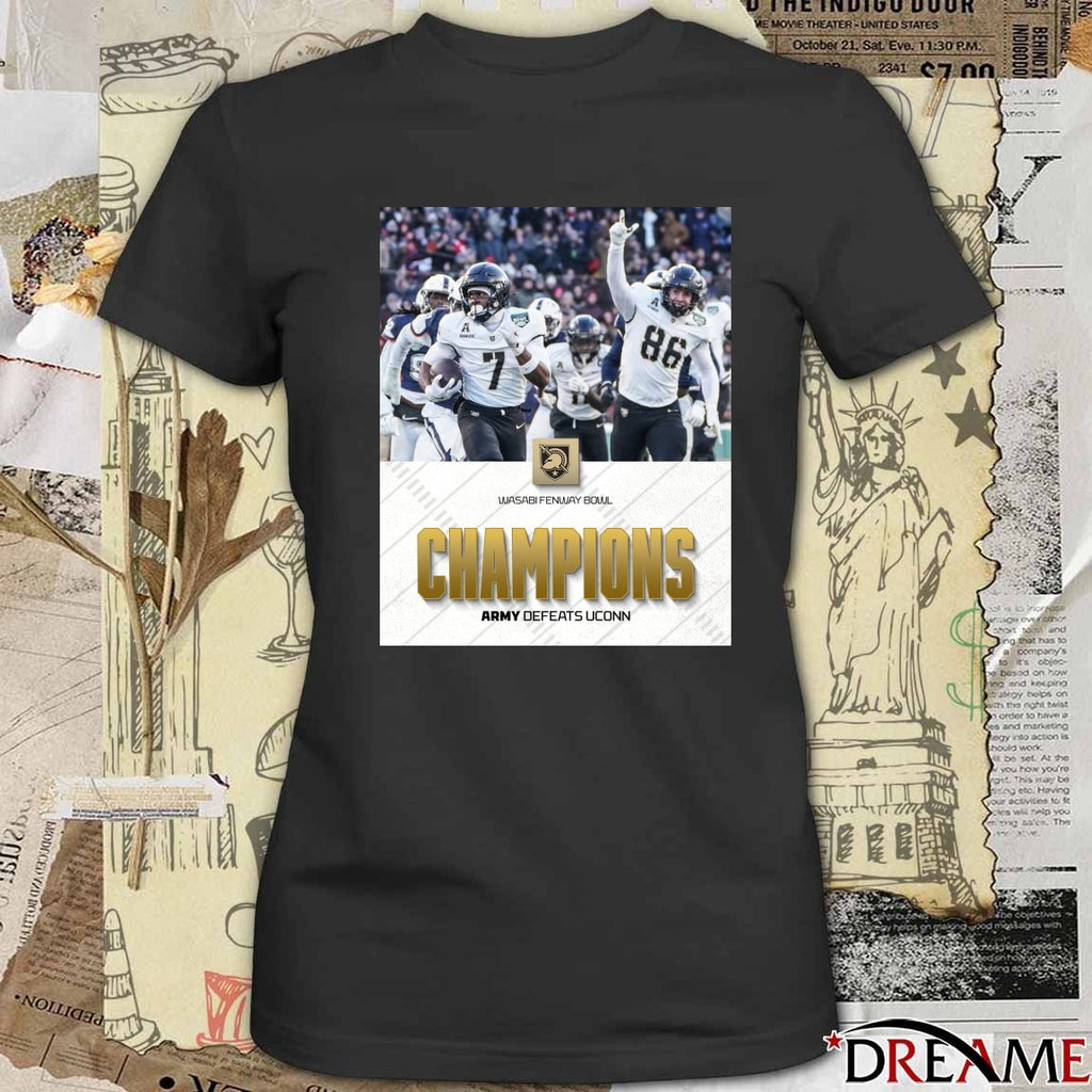 2025 Wasabi Fenway Bowl Champions Army Black Knights defeated UConn Huskies Poster t-shirt
