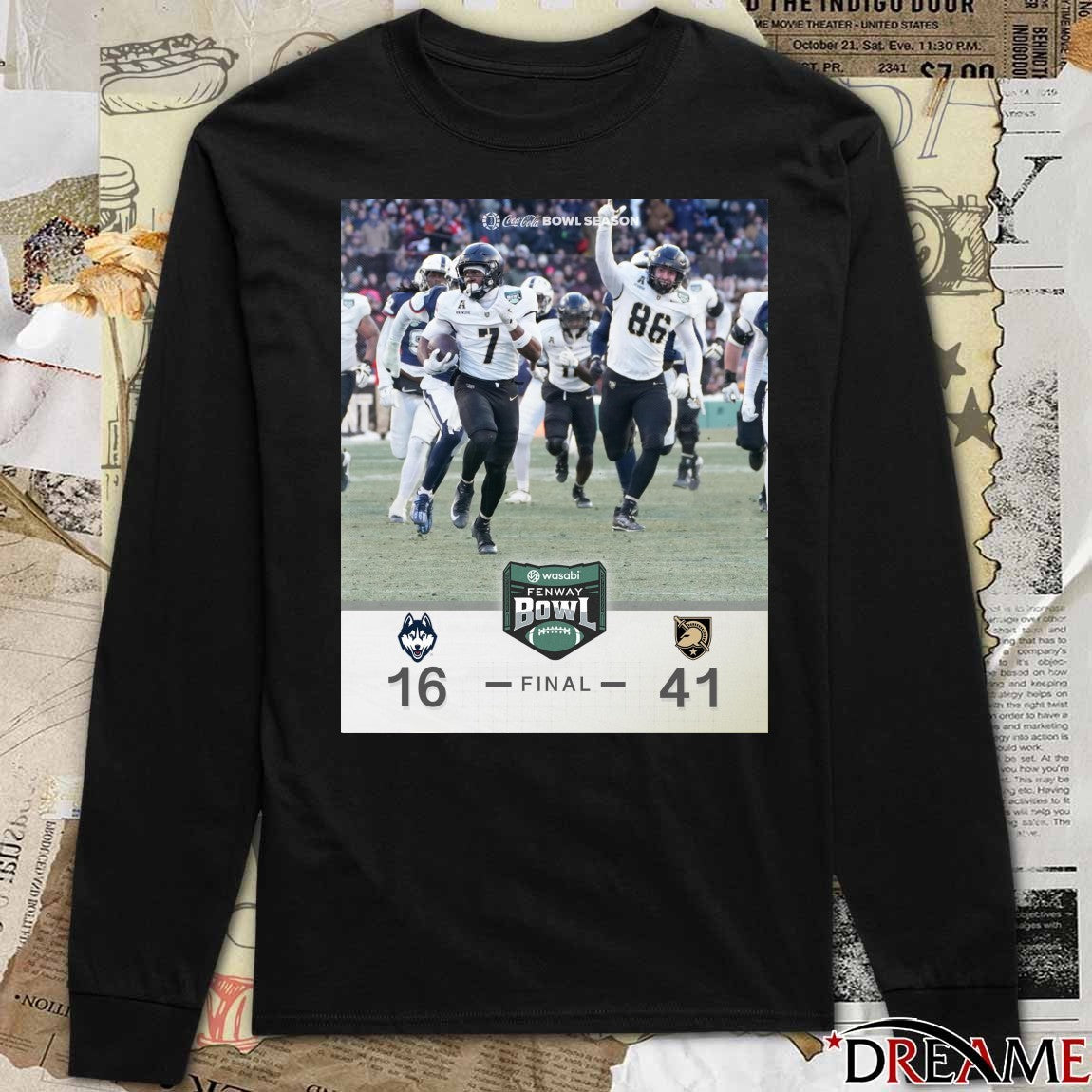 2025 Wasabi Fenway Bowl UConn Huskies Vs Army Black Knights final score 41-16 Poster t-shirt