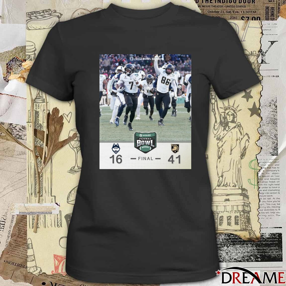 2025 Wasabi Fenway Bowl UConn Huskies Vs Army Black Knights final score 41-16 Poster t-shirt