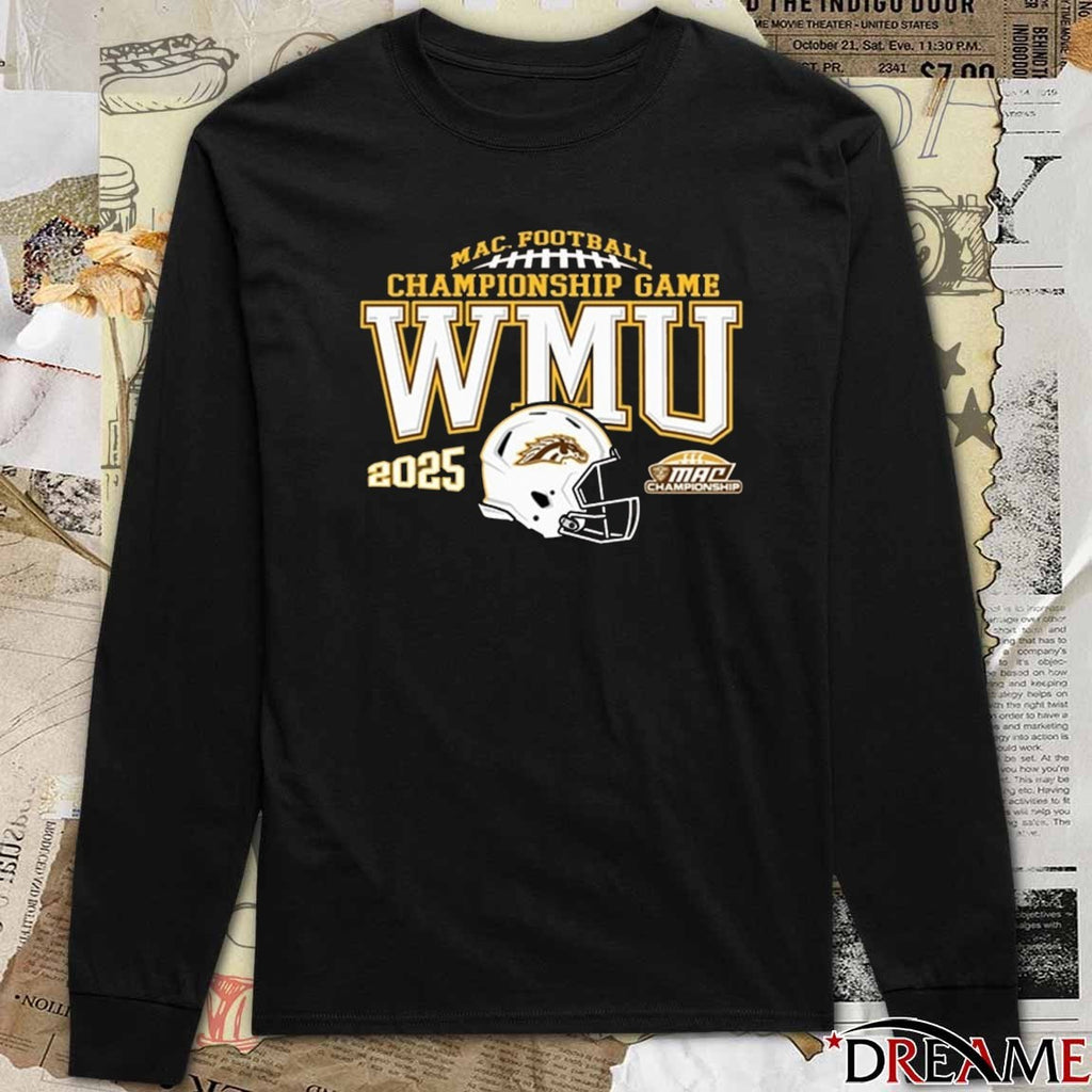 2025 Western Michigan Broncos Brown MAC Football Championship Game Bound t-shirt