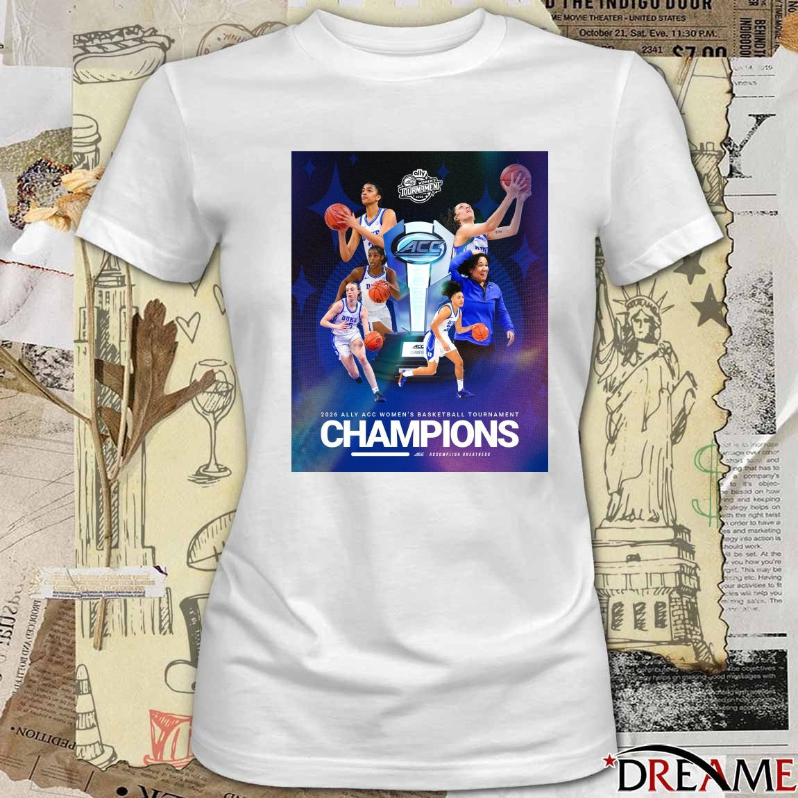2026 Ally ACC Women’s Basketball Tournament Duke University Champions Poster t-shirt