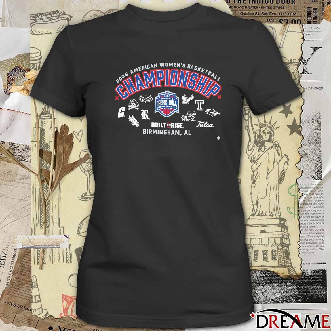 2026 American Women’s Basketball Championship Built To Rise Birmingham, AL t-shirt