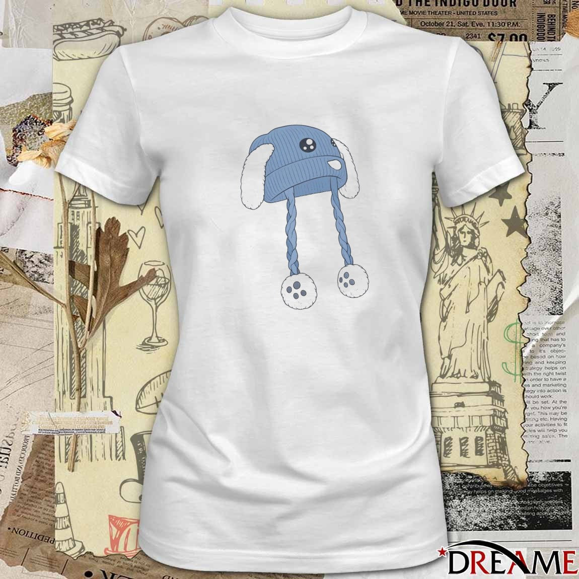 2026 Anti Ice Chinga La Migra Blue Bunny Hat t-shirt