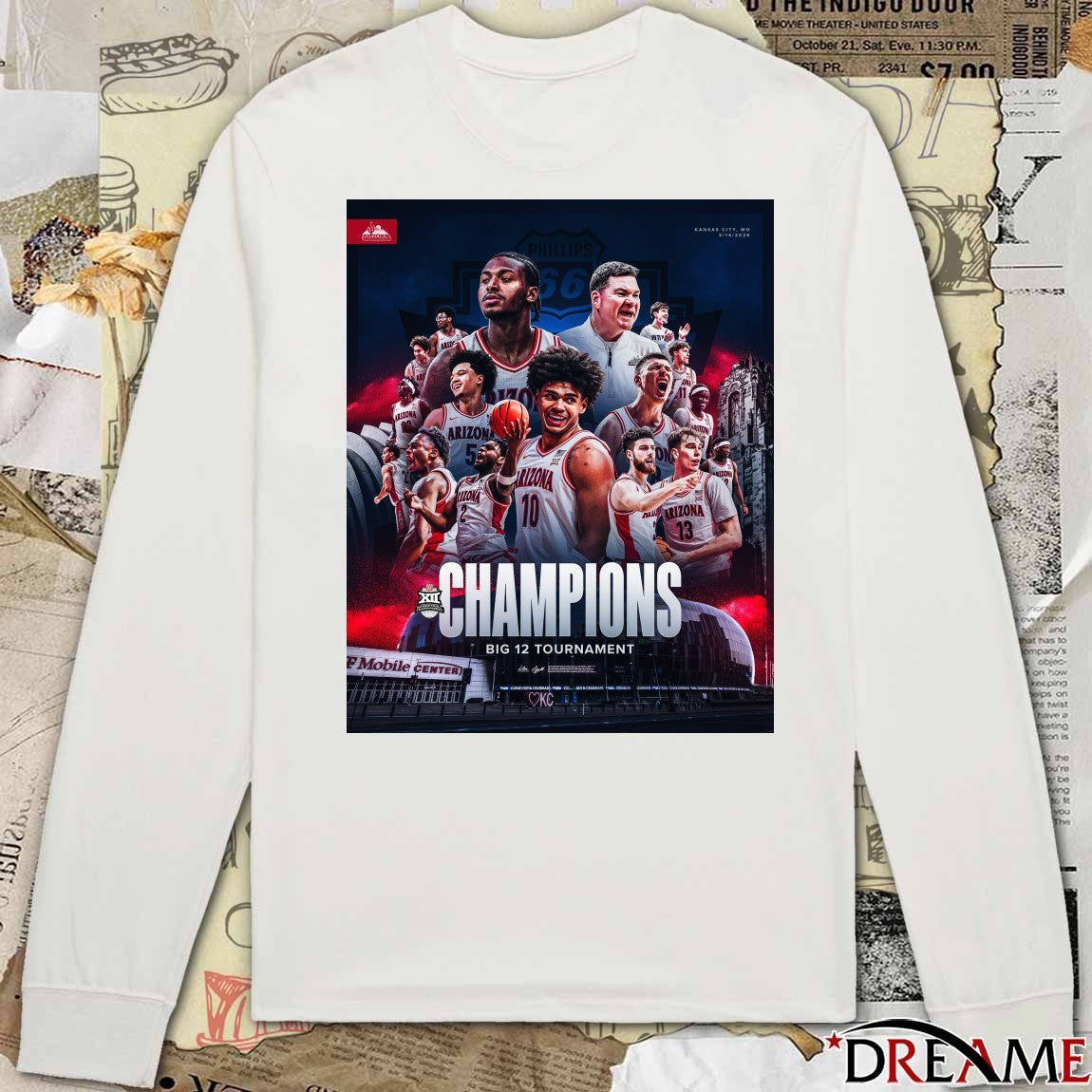 2026 Big 12 Tournament Basketball Tournament Arizona Wildcats Men’s Basketball Poster t-shirt