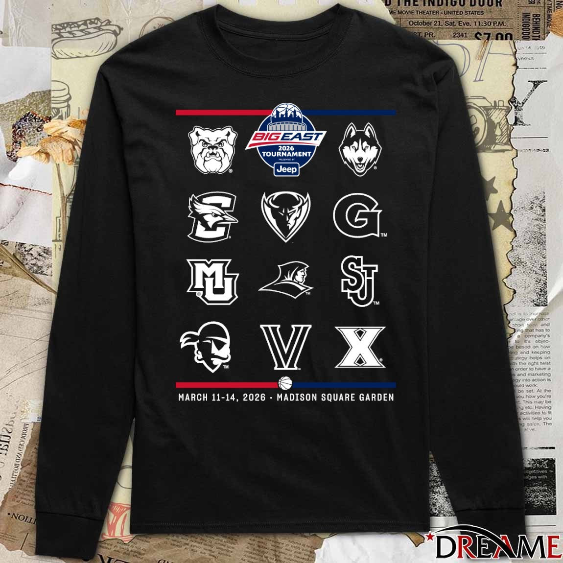 2026 Bigeast Basketball Tournament March 11-14 2026 Madison Square Garden t-shirt