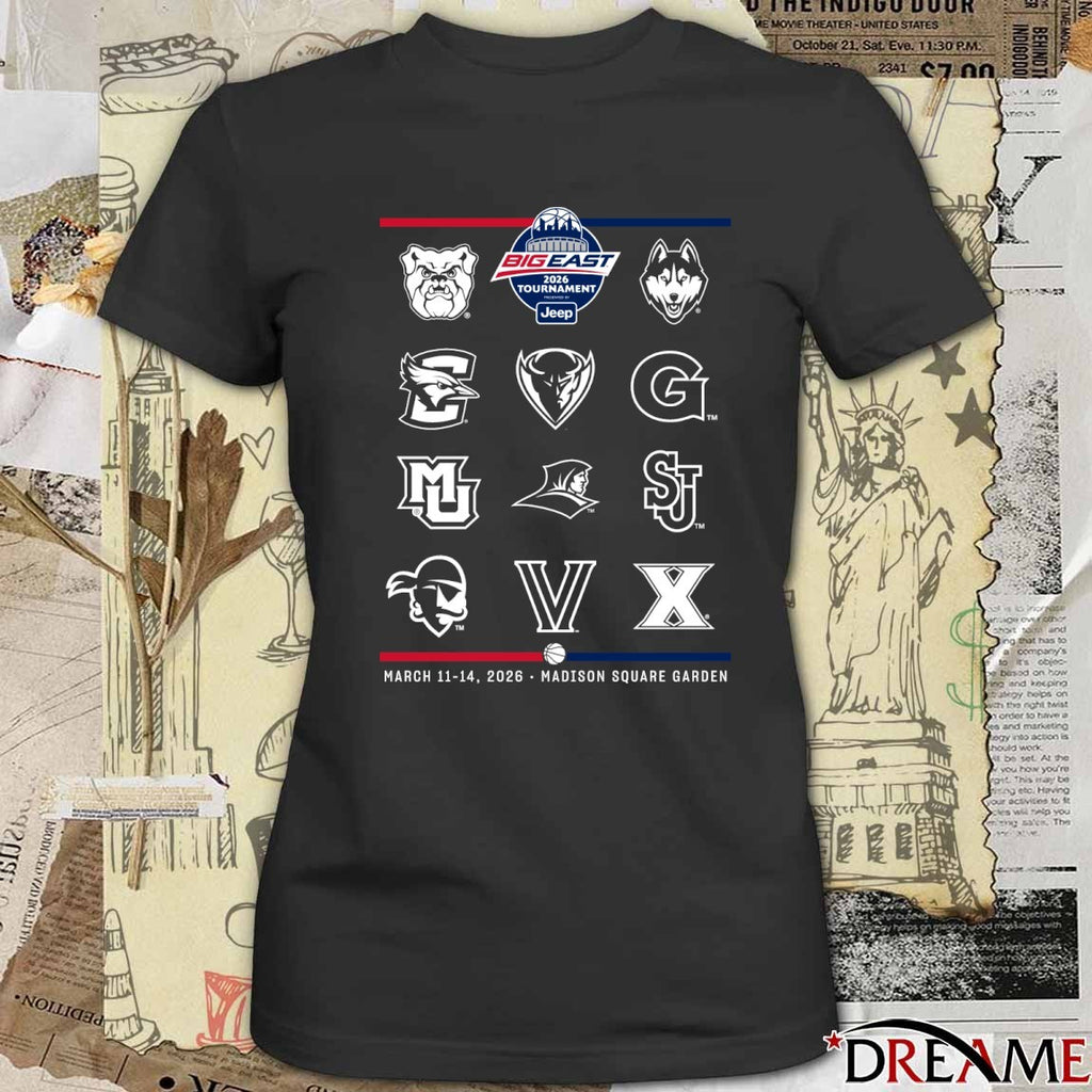 2026 Bigeast Basketball Tournament March 11-14 2026 Madison Square Garden t-shirt