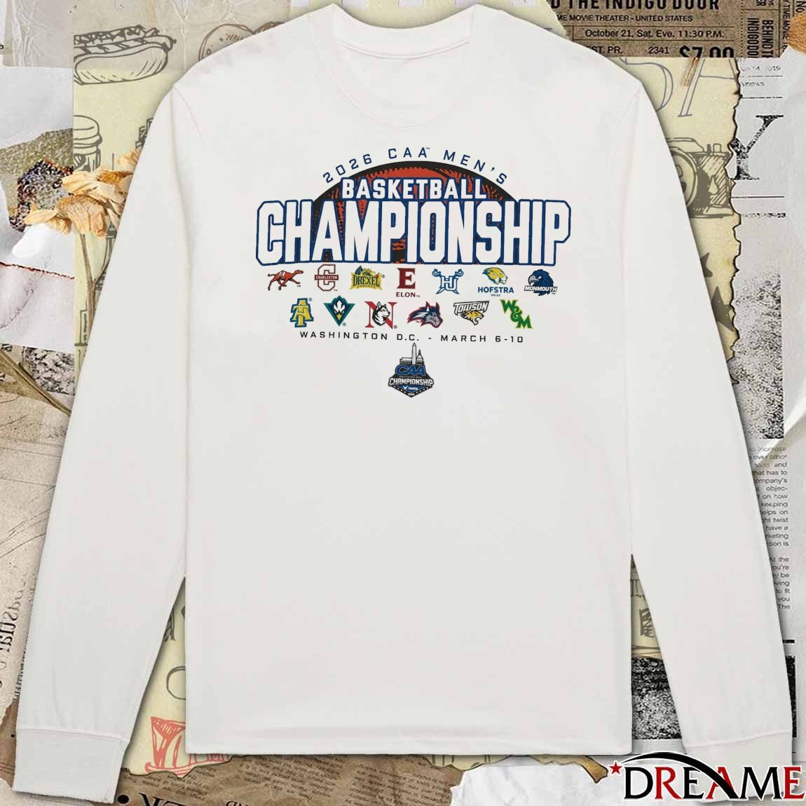 2026 CAA Men’s Basketball Championship Washington, D.C March 6-10, 2026 t-shirt