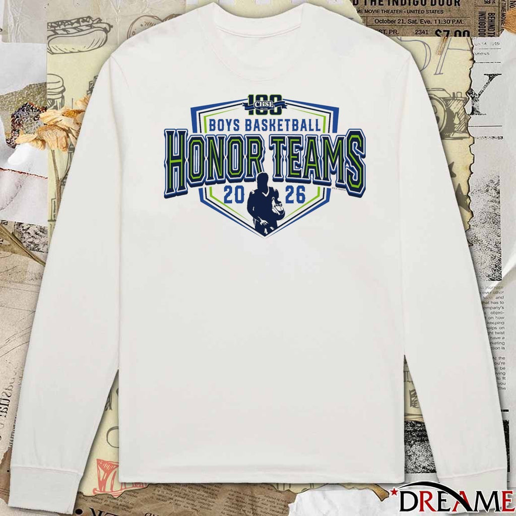 2026 CHSL Boys Basketball Honor Teams Logo t-shirt