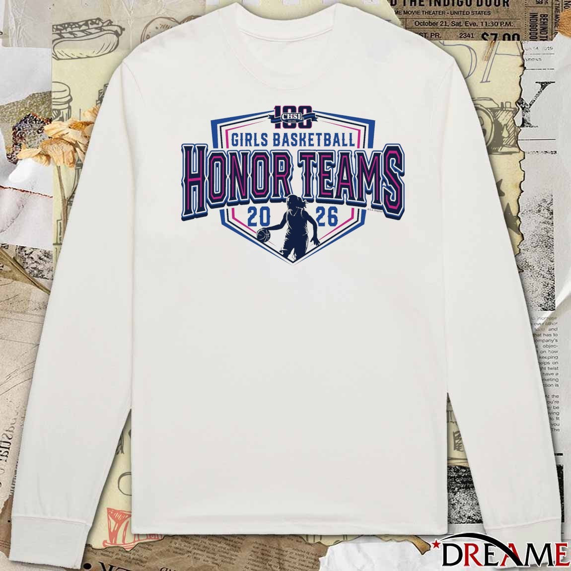 2026 CHSL Girls Basketball Honor Teams Logo t-shirt