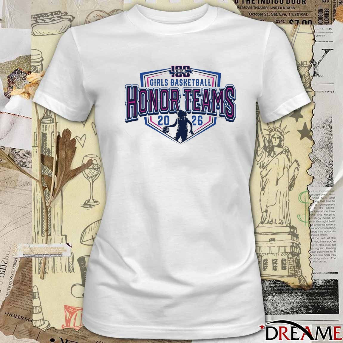 2026 CHSL Girls Basketball Honor Teams Logo t-shirt
