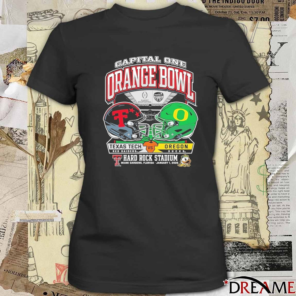 2026 Capital One Orange Bowl Dueling Helmets vs. Oregon January 1 Hard Rock Stadium Helmets t-shirt