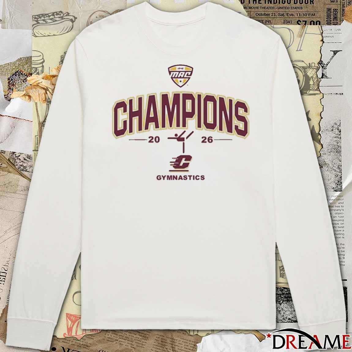 2026 Central Michigan Chippewas MAC Gymnastics Champions t-shirt