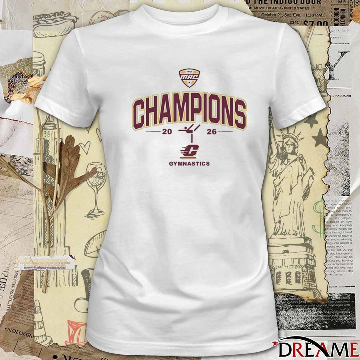 2026 Central Michigan Chippewas MAC Gymnastics Champions t-shirt