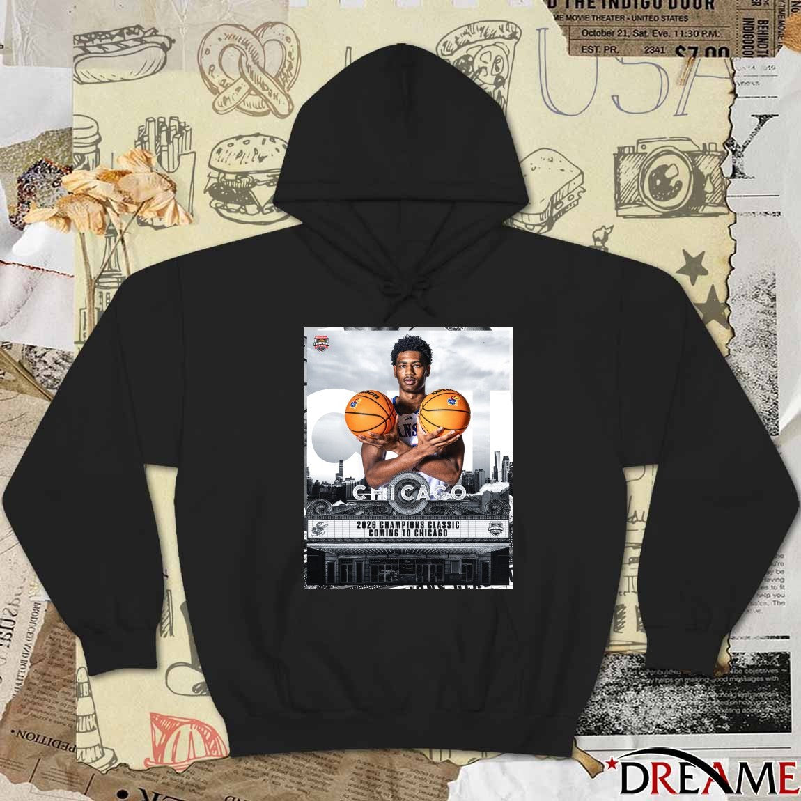2026 Champions Classic Is Coming To Chicago Kansas Vs. Kentucky Nov. 10, 2026 United Center Poster t-shirt