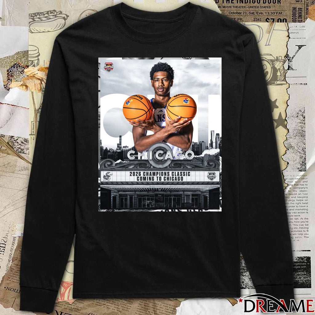 2026 Champions Classic Is Coming To Chicago Kansas Vs. Kentucky Nov. 10, 2026 United Center Poster t-shirt