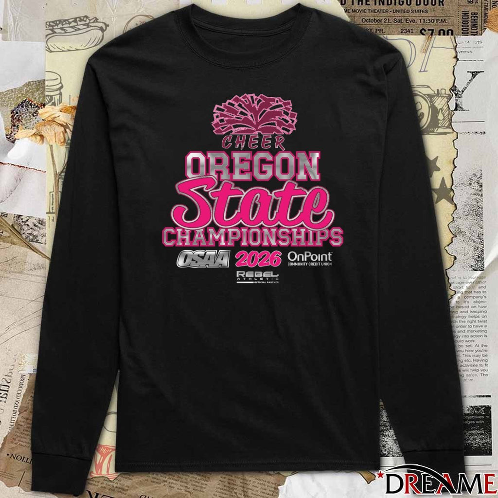 2026 Cheer Oregon State Championships Logo t-shirt