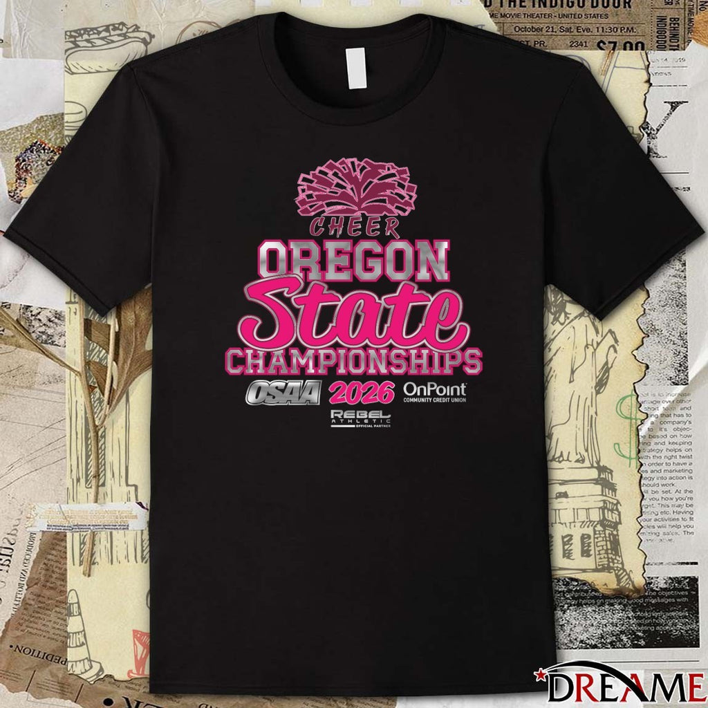 2026 Cheer Oregon State Championships Logo t-shirt
