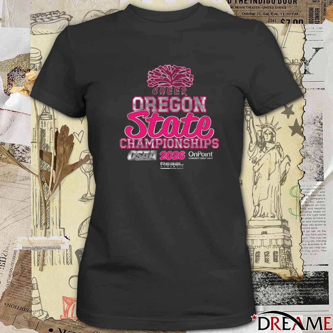 2026 Cheer Oregon State Championships Logo t-shirt