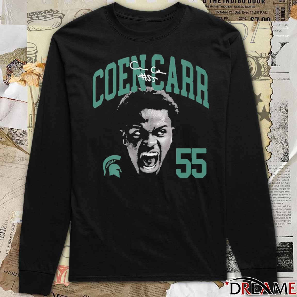2026 Coen Carr Michigan State Spartans Basketball NIL Graphic Player Signature t-shirt