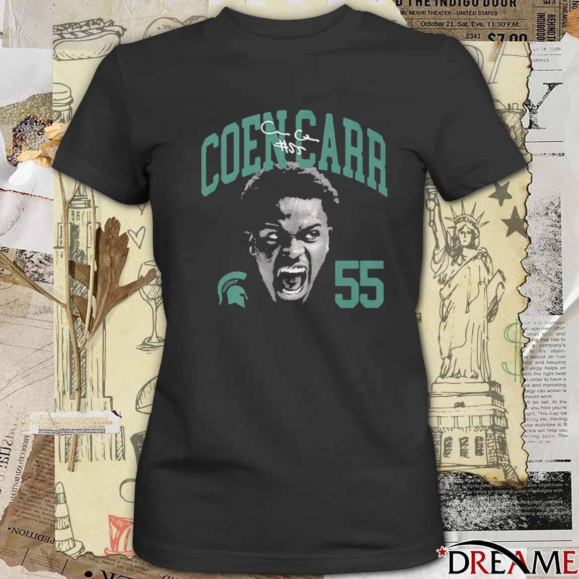 2026 Coen Carr Michigan State Spartans Basketball NIL Graphic Player Signature t-shirt