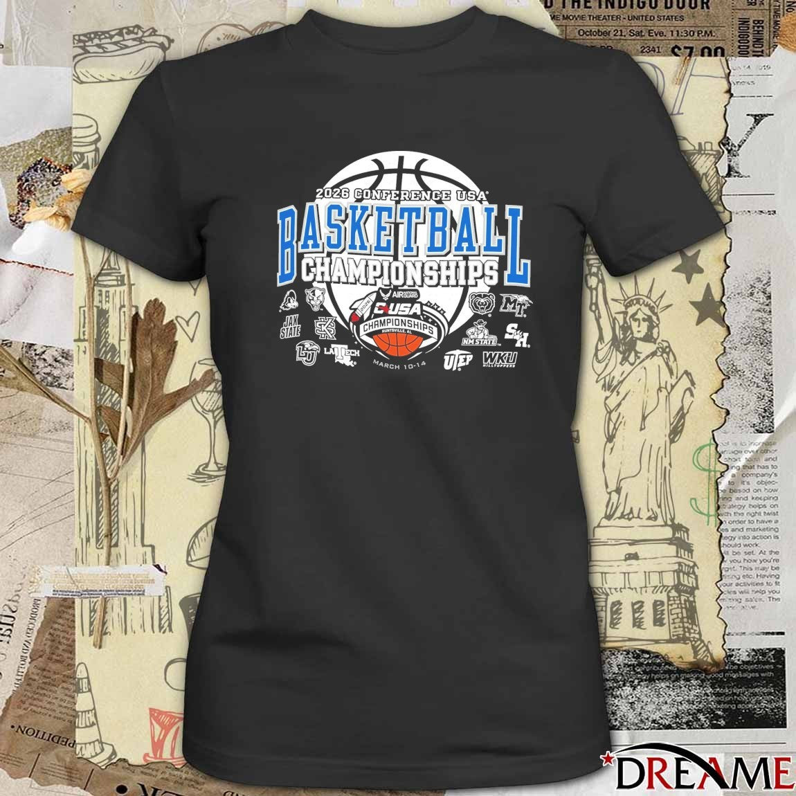 2026 Conference USA Basketball Championships Huntsville, AL March 10-14 Teams Logos t-shirt
