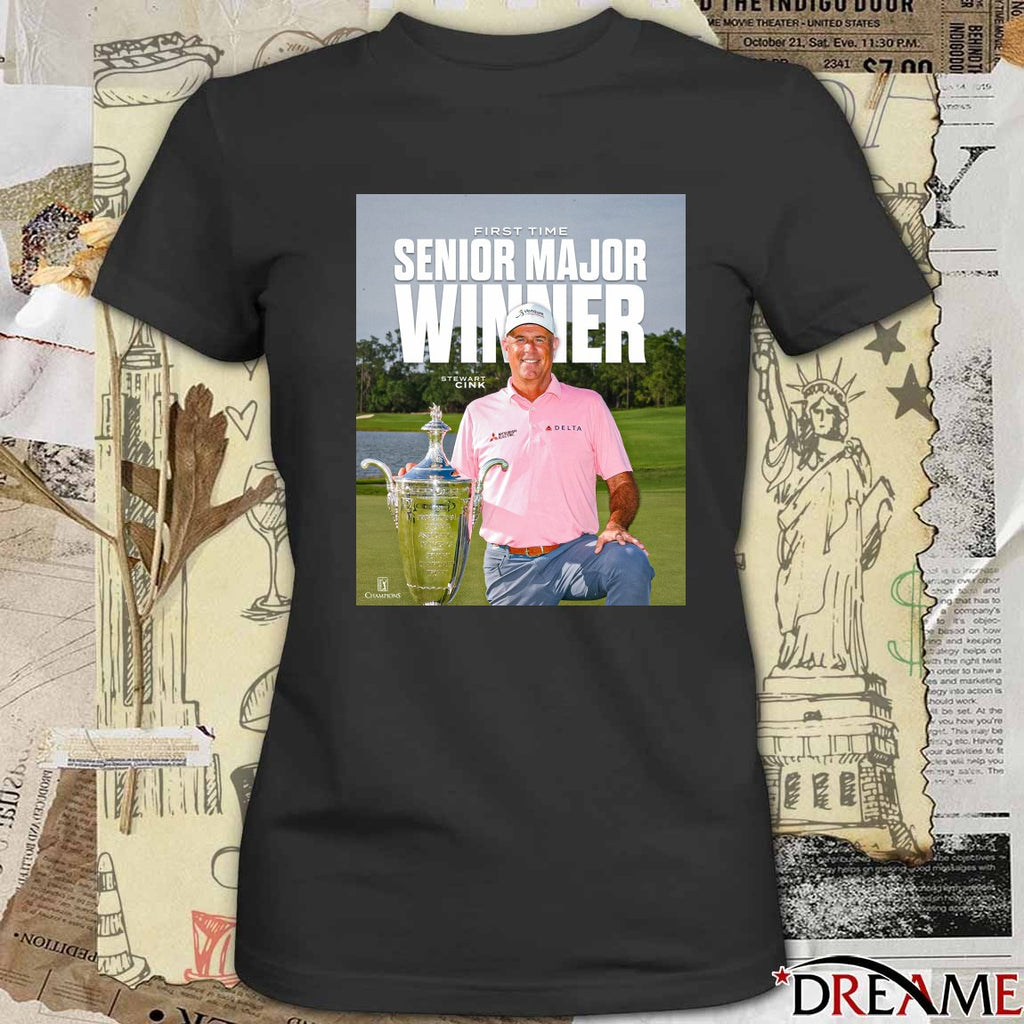 2026 First Time Senior Major Winner Stewart Cink PGA TOUR Poster t-shirt