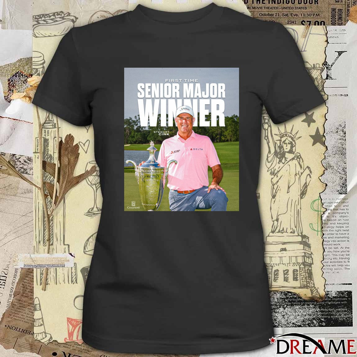 2026 First Time Senior Major Winner Stewart Cink PGA TOUR Poster t-shirt