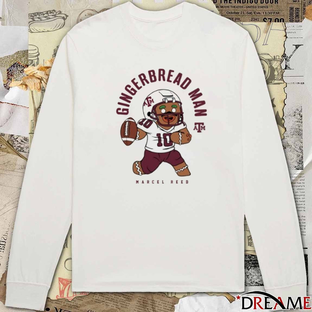 2026 Gingerbread Man Marcel Reed Texas A&M NCAA Football t-shirt