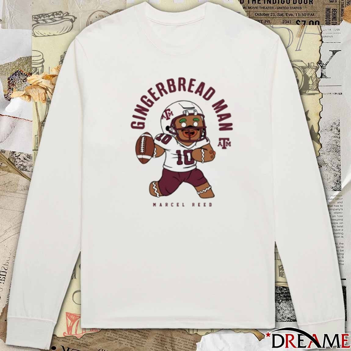 2026 Gingerbread Man Marcel Reed Texas A&M NCAA Football t-shirt