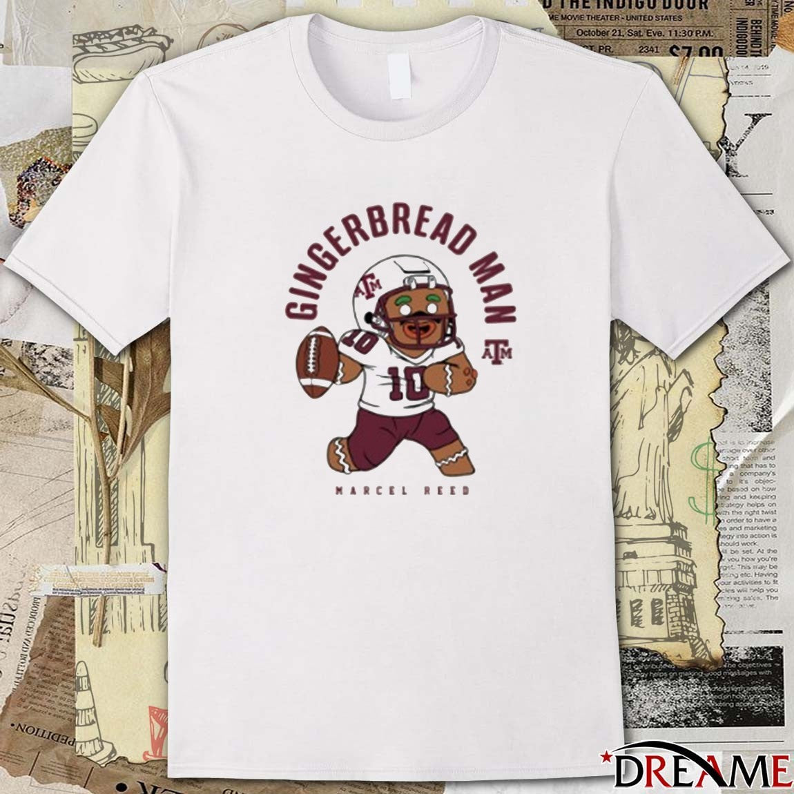 2026 Gingerbread Man Marcel Reed Texas A&M NCAA Football t-shirt