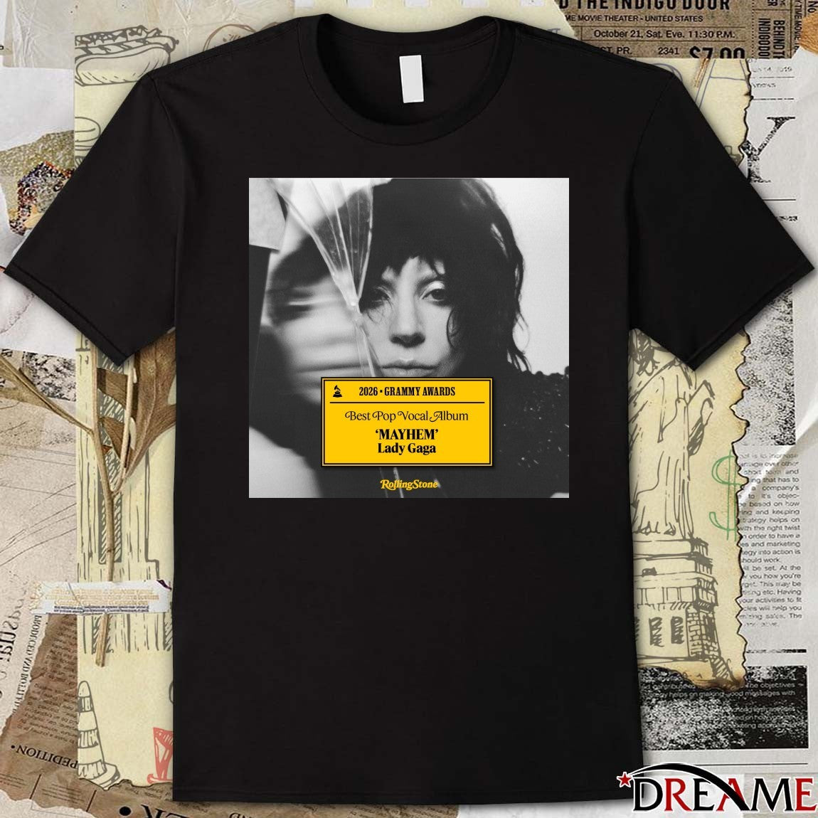 2026 Grammy Awards Best Pop Vocal Album Mayhem Lady Gaga Poster t-shirt