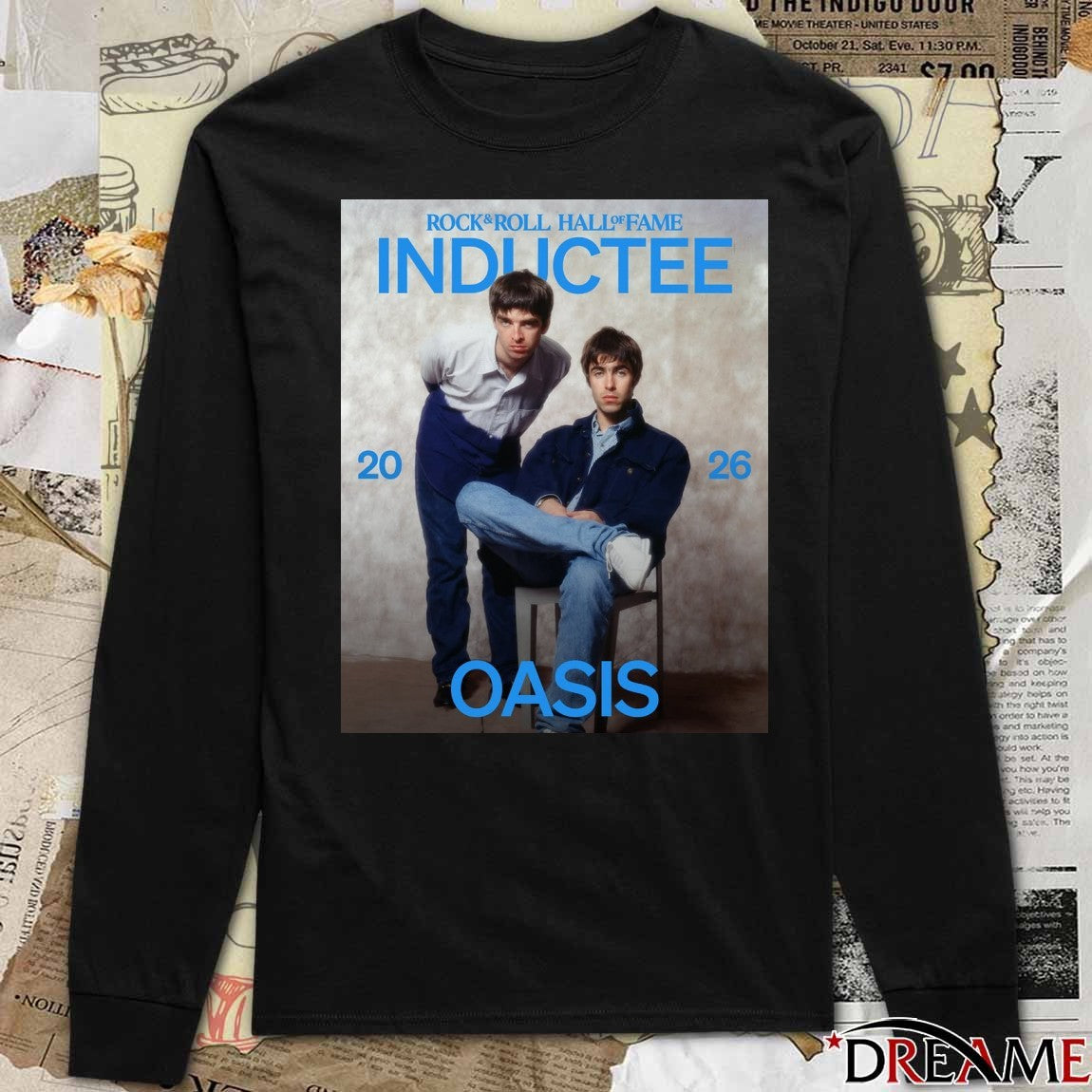 2026 Inductee Rock & Roll Hall of Fame Oasis Poster t-shirt