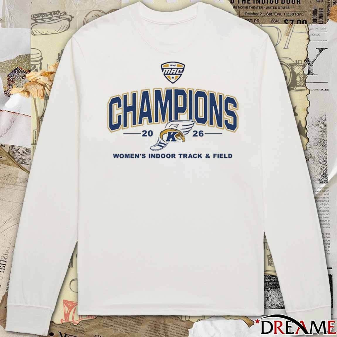 2026 Kent State Golden Flashes Women’s Indoor Track and Field MAC Champions t-shirt
