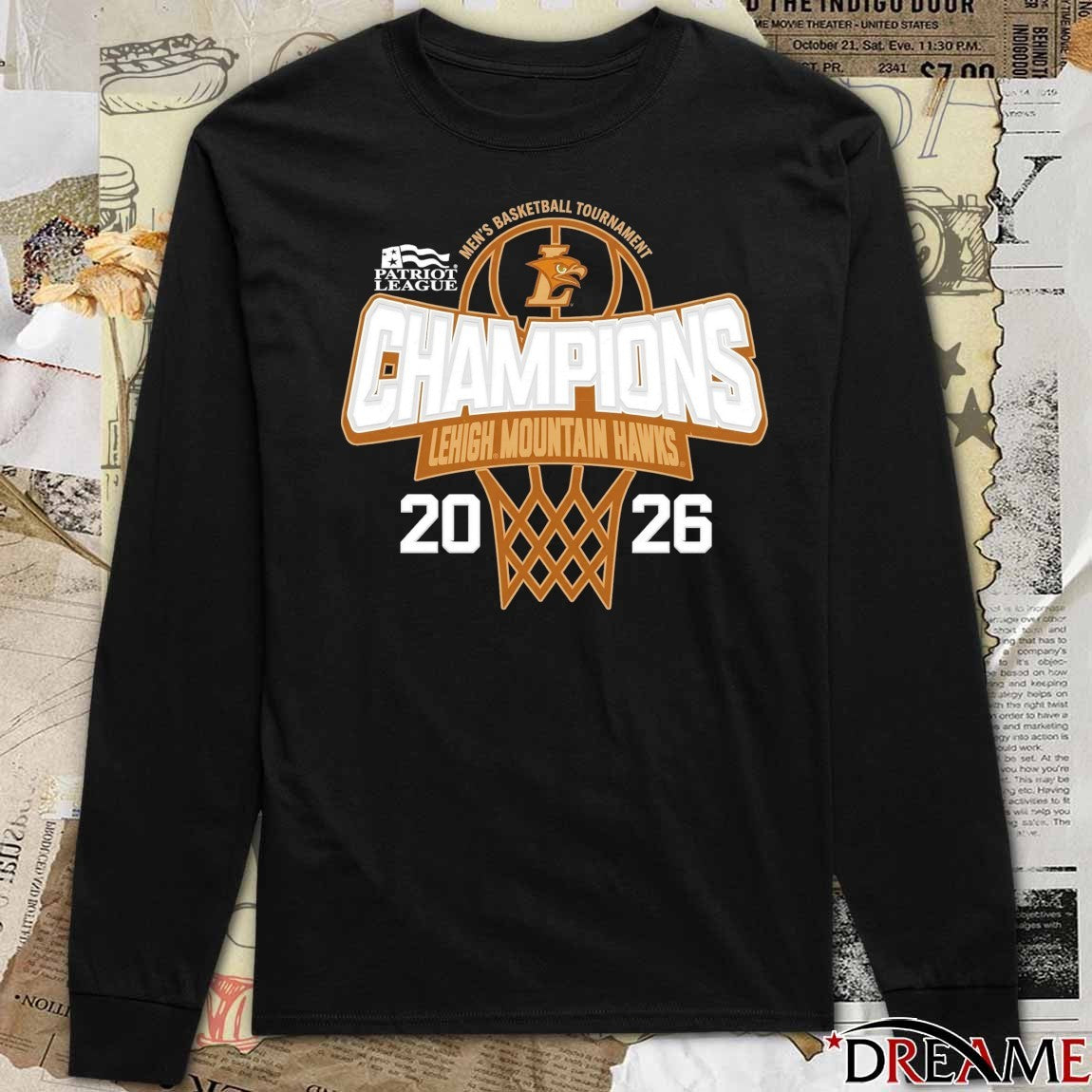 2026 Lehigh Mountain Hawks Patriot League Men’s Basketball Tournament Champions t-shirt