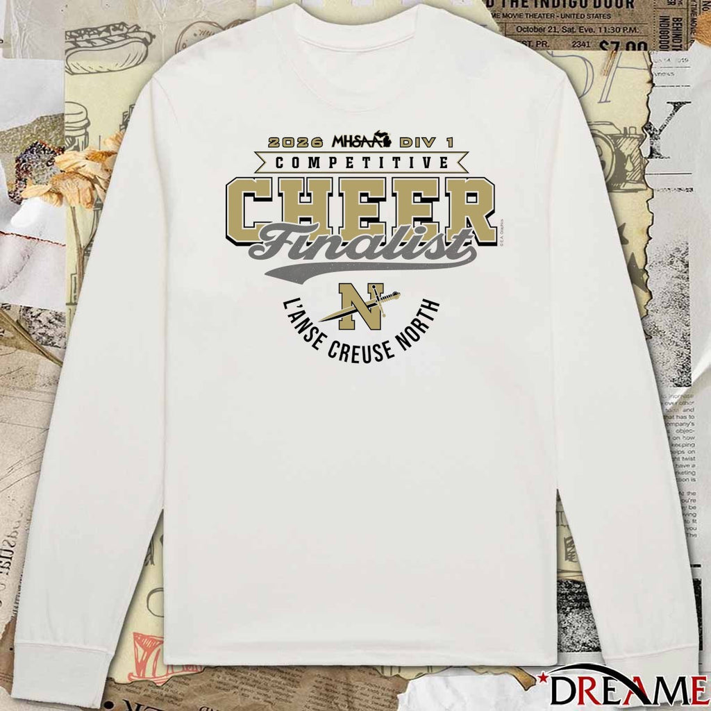 2026 MHSAA Competitive Cheer D1 Finalist L’anse Creuse North Crusaders t-shirt