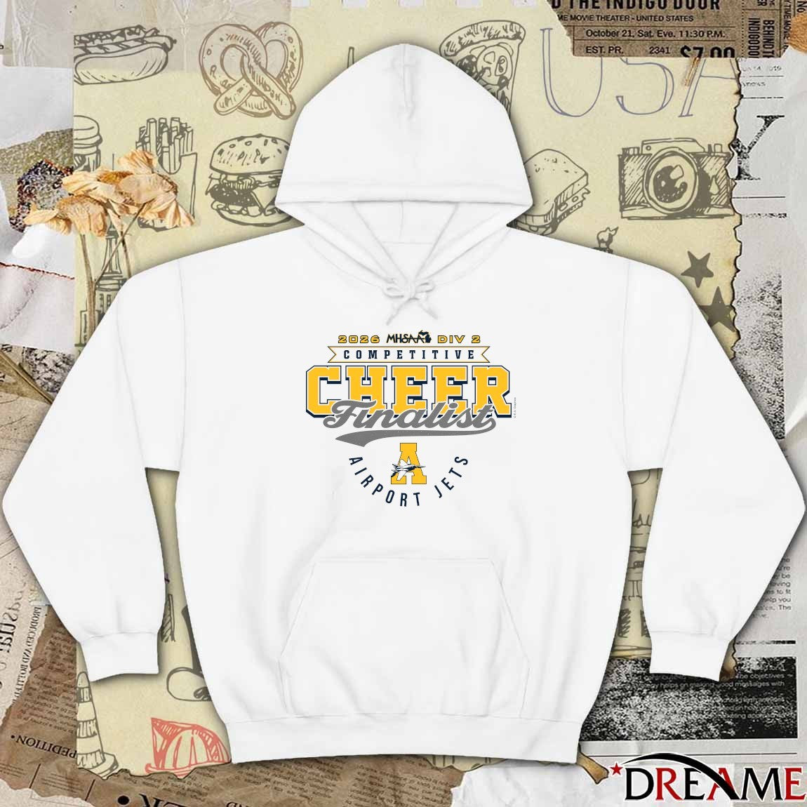 2026 MHSAA Competitive Cheer D2 Finalist Airport Jets t-shirt