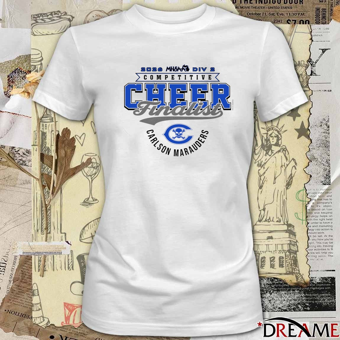 2026 MHSAA Competitive Cheer D2 Finalist Carlson Marauders t-shirt