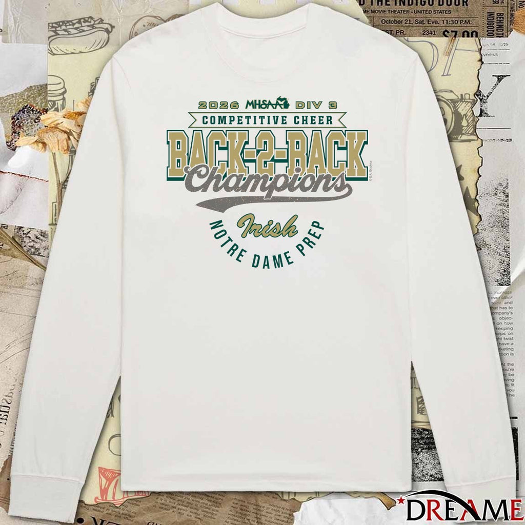 2026 MHSAA Competitive Cheer D3 Finalist Notre Dame Prep t-shirt