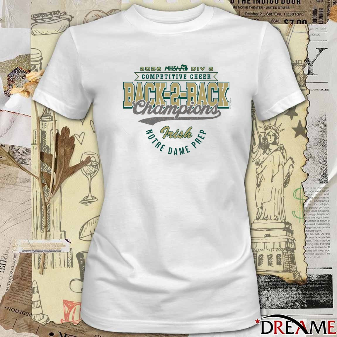 2026 MHSAA Competitive Cheer D3 Finalist Notre Dame Prep t-shirt