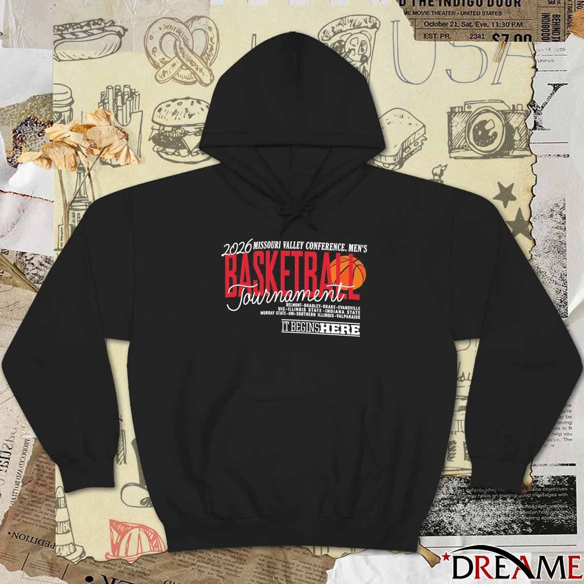 2026 Missouri Valley Conference Men’s Basketball Tournament Scheduled It Begins Here t-shirt