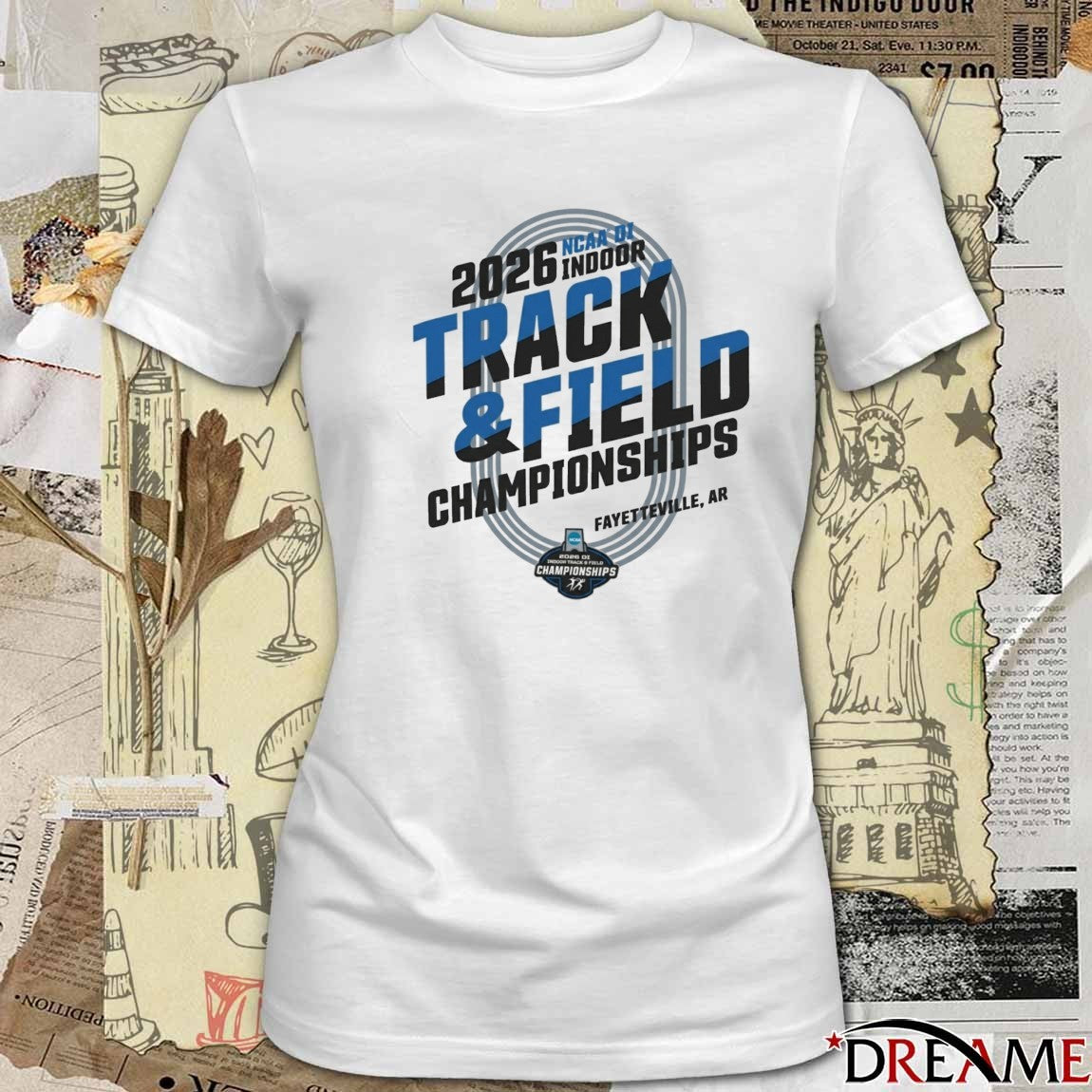 2026 NCAA Division I Indoor Track and Field Championships Fayetteville, AR Logo t-shirt