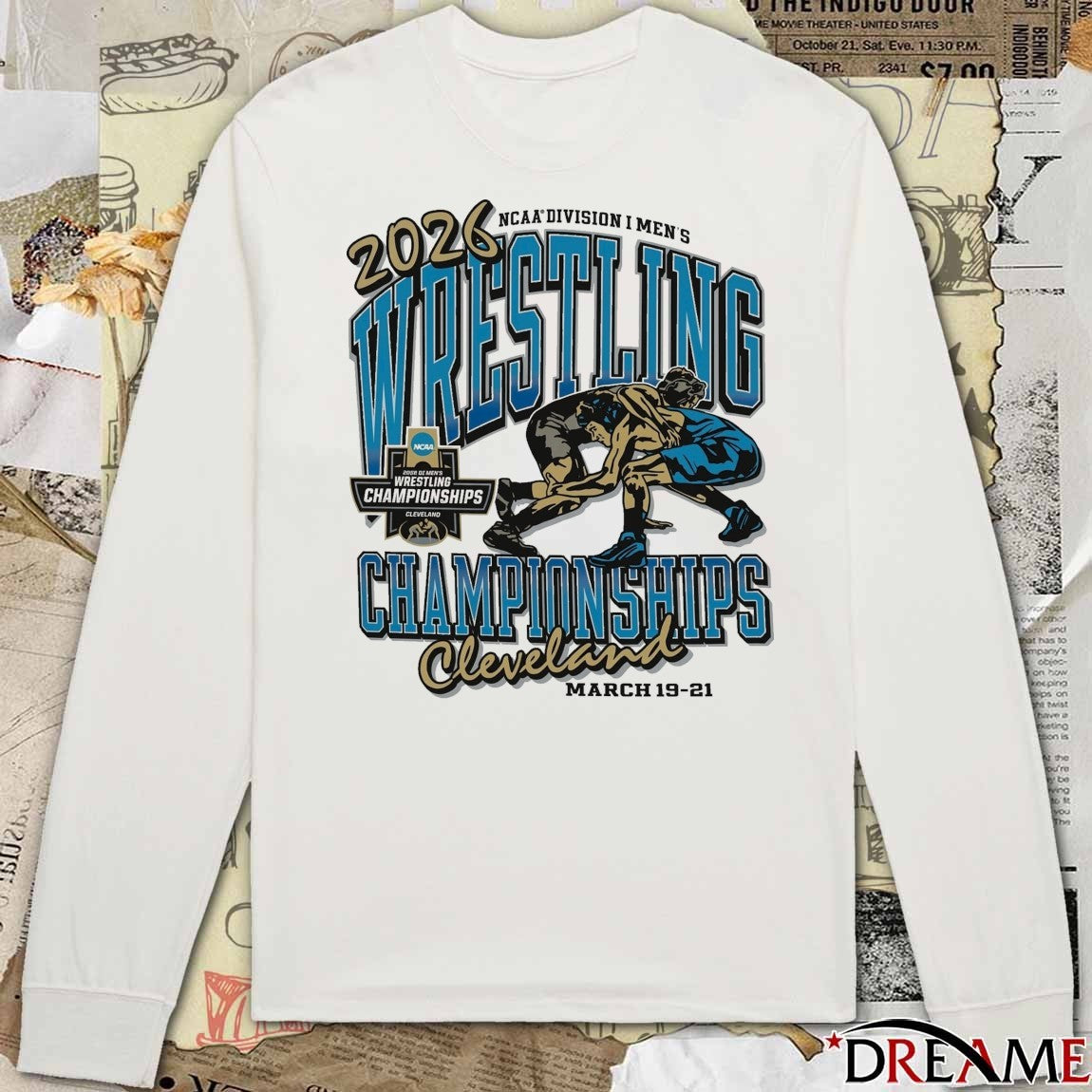 2026 NCAA Division I Men’s Wrestling Championships Cleveland March 19-21 t-shirt