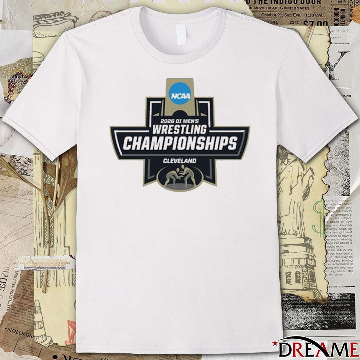 2026 NCAA Division I Men’s Wrestling Championships Cleveland, Ohio Logo t-shirt