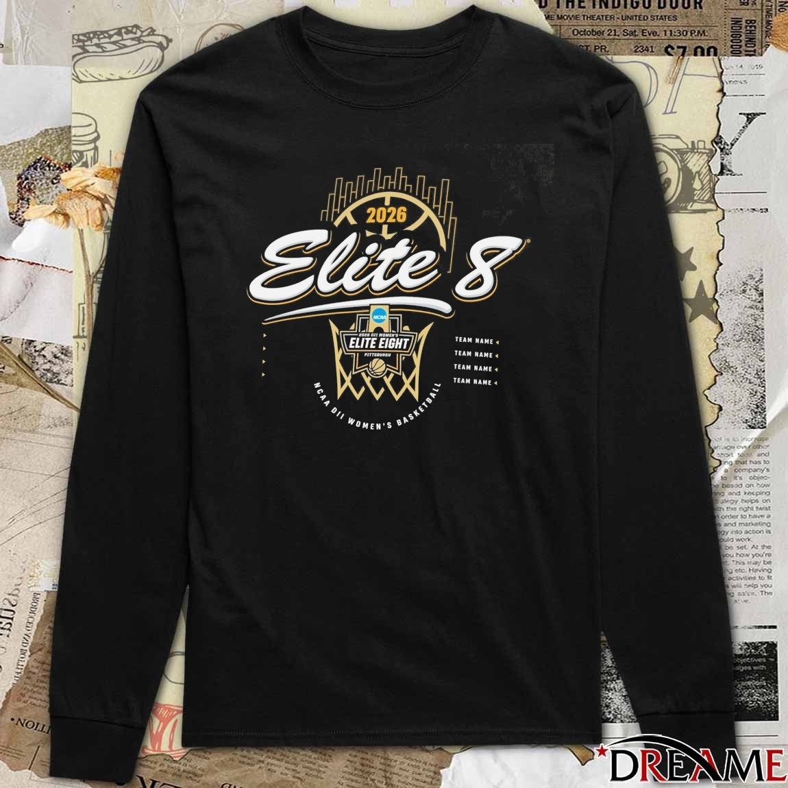2026 NCAA Division II Women’s Basketball Elite Eight Pittsburgh New t-shirt