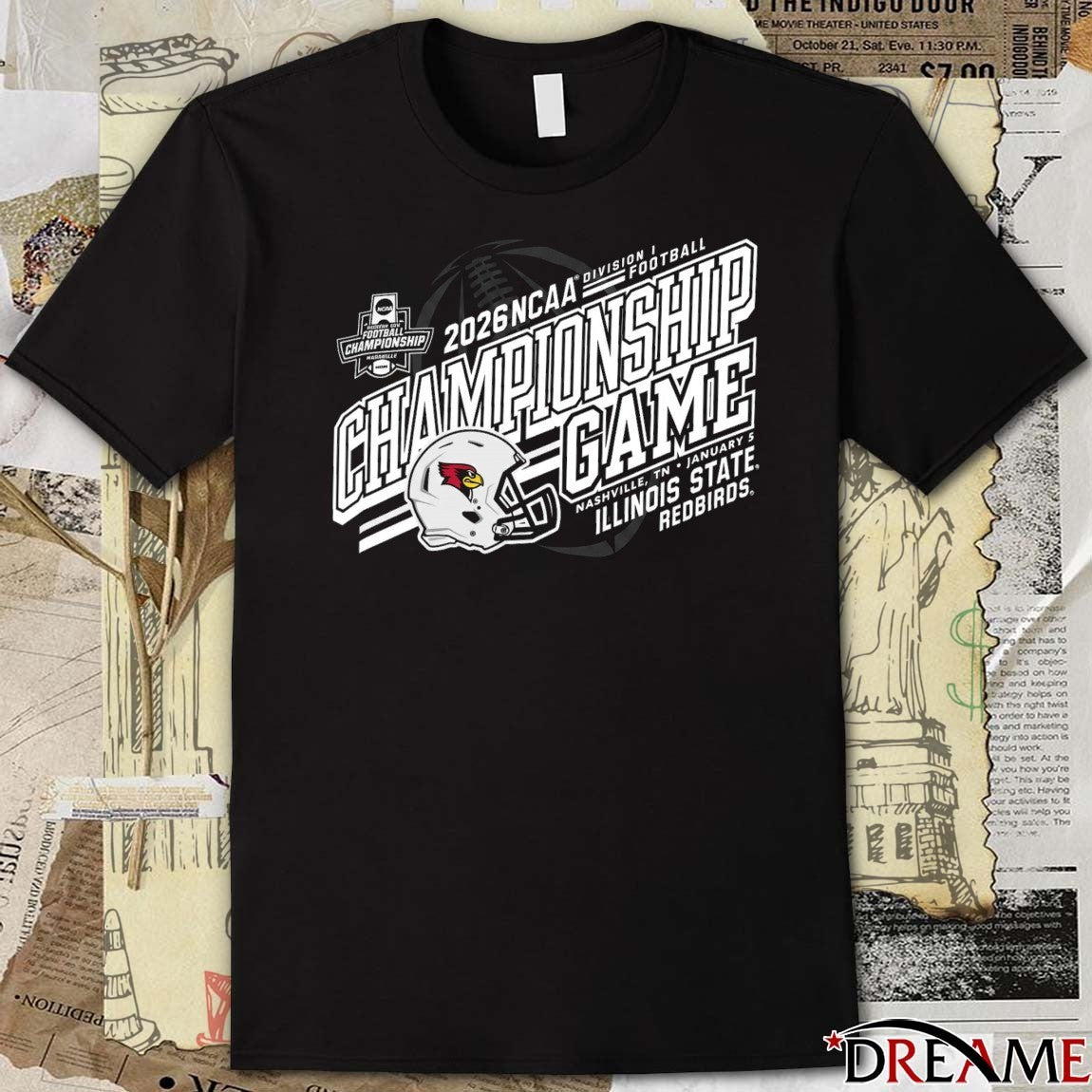2026 NCAA Division III Football Championship Game Nashville TN January 5 Illinois State Redbirds t-shirt