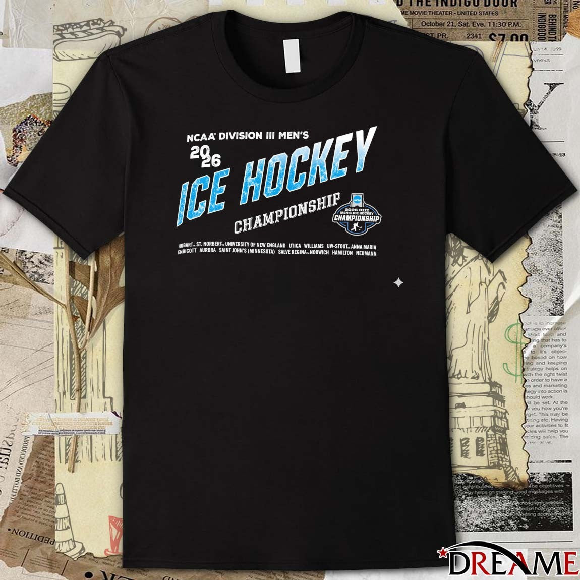 2026 NCAA Division III Men’s Ice Hockey Championship Logos t-shirt